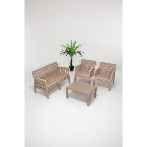 Bēšs dārza atpūtas komplekts 4 personām Lara – Floriane Garden-image-1