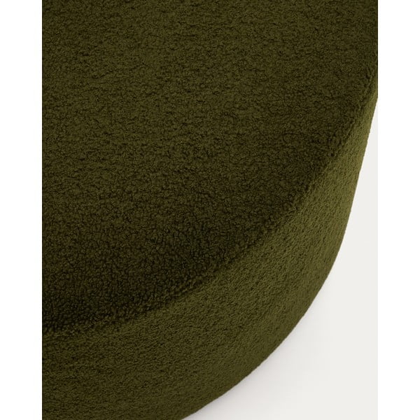 Zaļš pufs no buklē auduma Kaeli – Kave Home-image-1