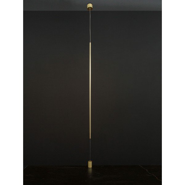 Misiņa krāsas alumīnija LED stāvlampa (augstums 300 cm) Elettra – Nova Luce-image-1