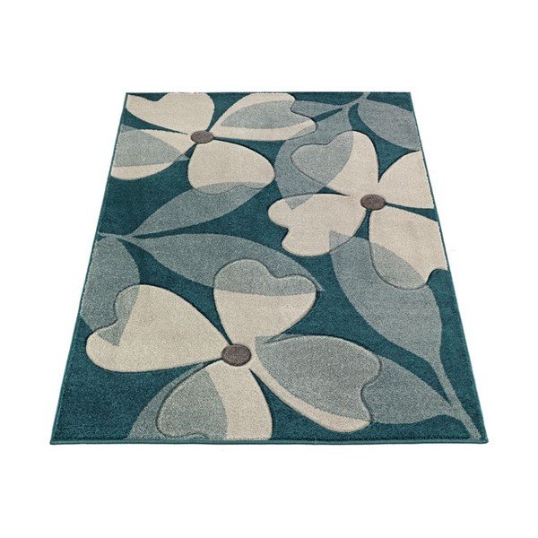 Paklājs Intarsio Floral Blue, 160x230 cm-image-2