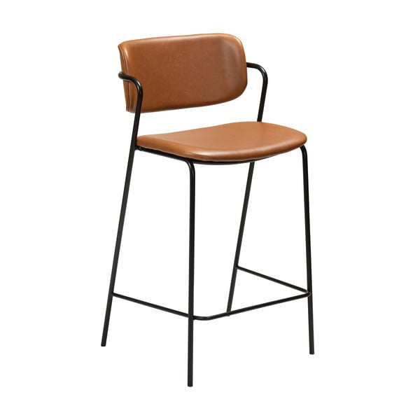 Brūns mākslīgās ādas bāra krēsls DAN-FORM Denmark Zed, augstums 95,5 cm