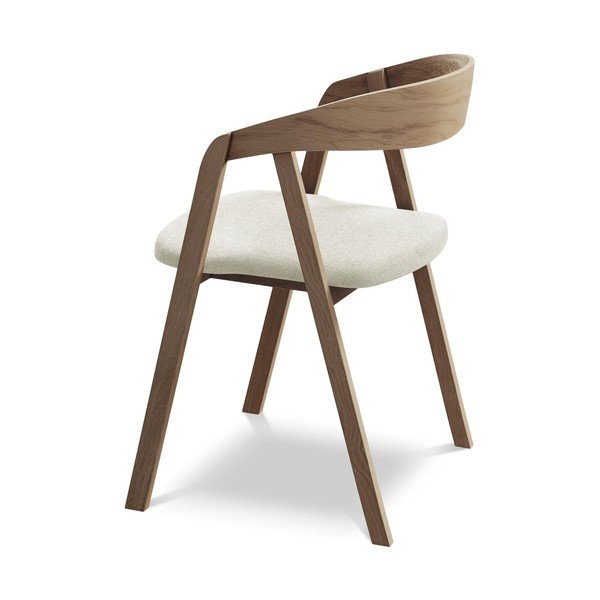 Krēmkrāsas masīvkoka ēdamistabas krēsls Erika – Makamii-image-3