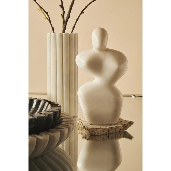 Balta marmora vāze (augstums 20 cm) Savio – Premier Housewares-image-2