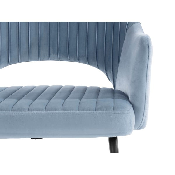 Gaiši zili samta ēdamistabas krēsli (2 gab.) Britney – Støraa-image-1