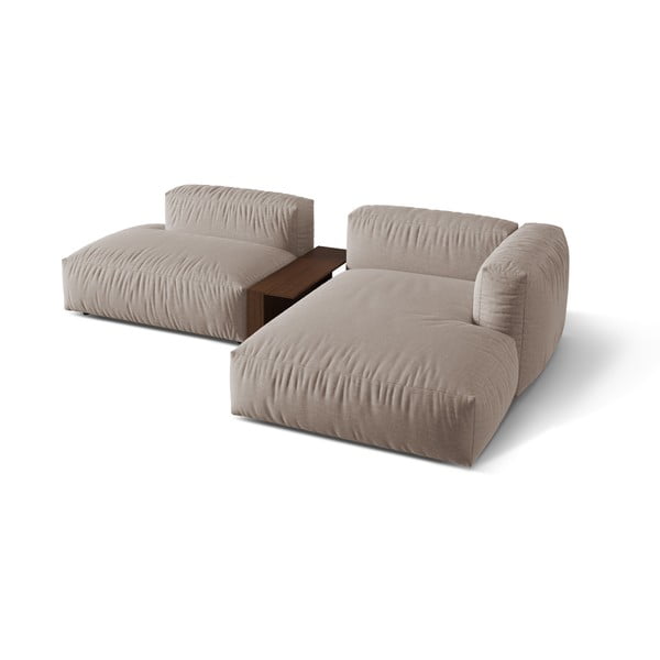 Bēšs modulārais stūra dīvāns (ar labo stūri) Martina – Micadoni Home-image-2