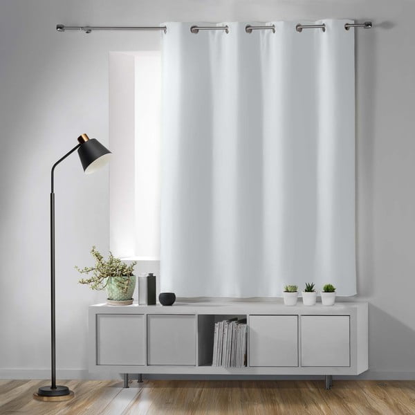 Balts gaismu necaurlaidīgs aizkars 135x180 cm Occult – douceur d'intérieur-image-2