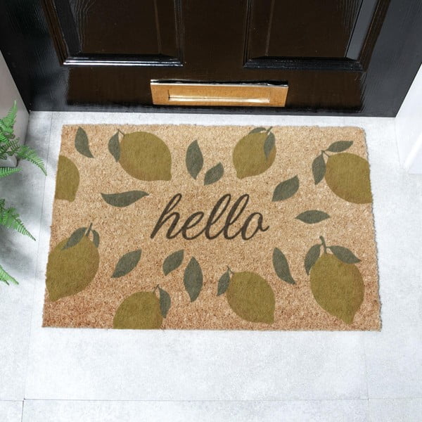 Kokosšķiedras kājslauķis 40x60 cm Hello Lemons – Artsy Doormats-image-2
