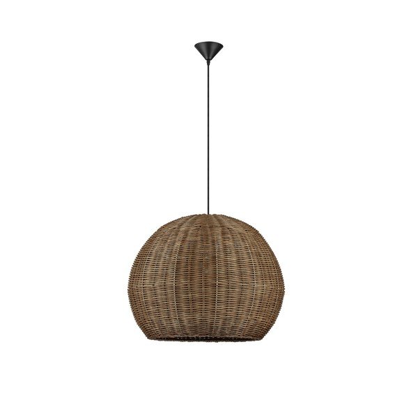 Dabīga toņa rotangpalmas piekaramā lampa ø 39 cm Rielo – Nova Luce