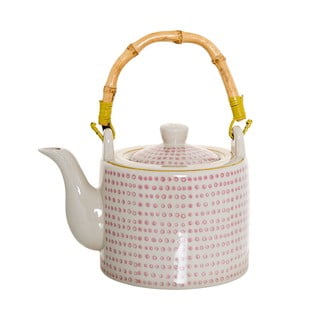 Sarkanbalta keramikas tējkanna Bloomingville Susie, 800 ml