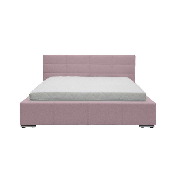 Gaiši rozā divguļamā gulta Mazzini Beds Reve, 140 x 200 cm-image-3