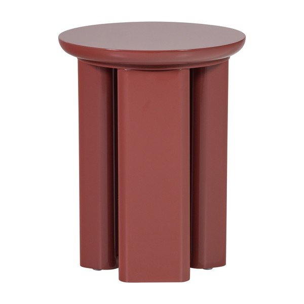 Spīdīgs apaļš sānu galdiņš ø 40 cm Orivo – WOOOD-image-2