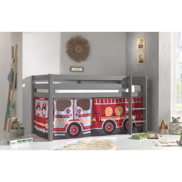Bērnu aizkari ar gultas aizkariem (4 gab.) 195x75 cm Fire Truck – Vipack-image-1