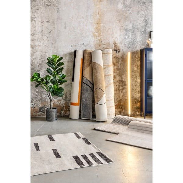 Pelēks/krēmkrāsas paklājs 80x150 cm Mosaica – Universal-image-3