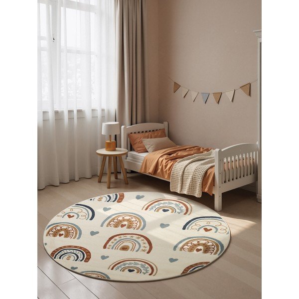 Krēmkrāsas bērnu paklājs ø160 cm Bowie – Hanse Home-image-1