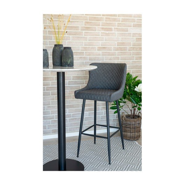 Tumši pelēks bāra krēsls 105 cm Dallas – House Nordic-image-4
