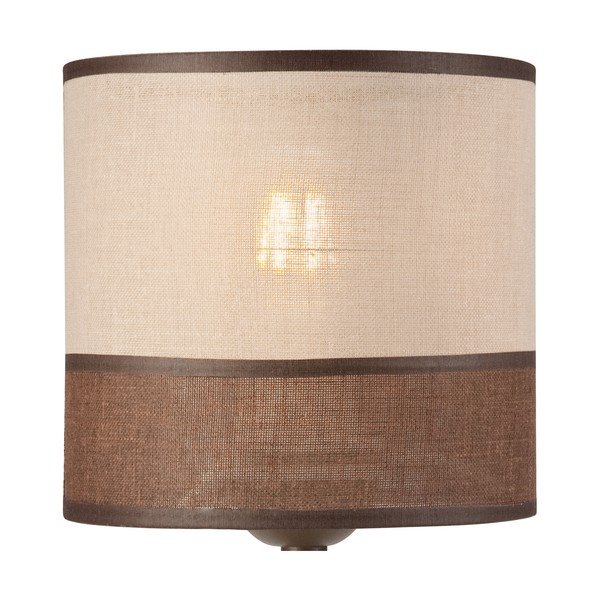 Tumši brūna galda lampa ar auduma abažūru (augstums 30 cm) Andrea – LAMKUR-image-4