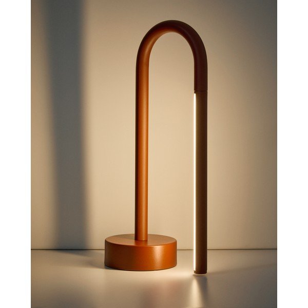 Sarkana metāla LED galda lampa (augstums 30 cm) Bow – Kave Home-image-2