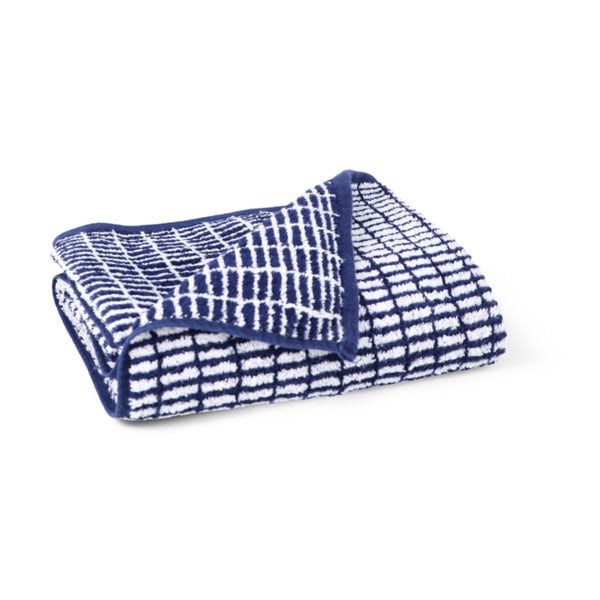 Balts/zils frotē dvielis no bambusa maisījuma 50x100 cm Nuance – JUNA