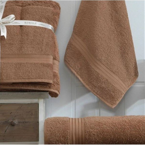 Brūni kokvilnas dvieļu komplekts (2 gab.) – Mila Home-image-1