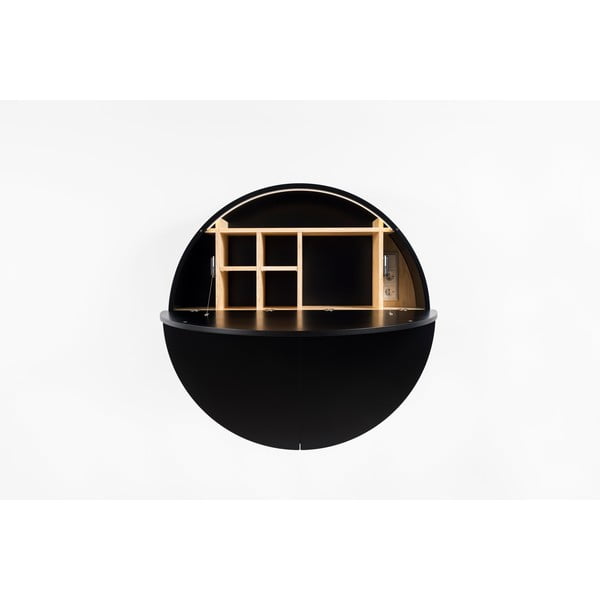 Melns daudzfunkcionāls sienas galds EMKO Pill-image-2