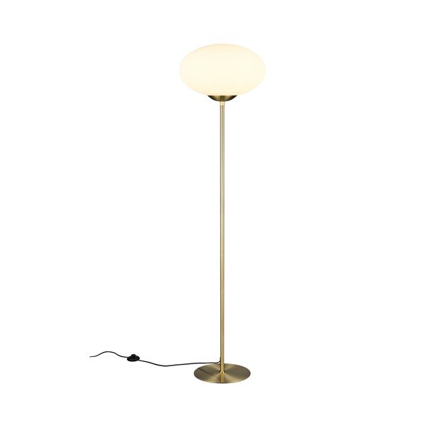 Misiņa krāsas stāvlampa ar stikla abažūru (augstums 150 cm) Fomento – Trio-image-4