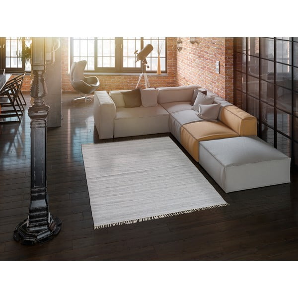 Gaiši pelēks āra paklājs no pārstrādātas plastmasas Universal Liso, 140 x 200 cm-image-1