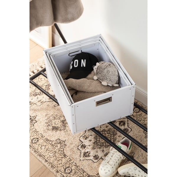 Baltas kartona uzglabāšanas kastes (3 gab.) Ture – Bigso Box of Sweden-image-2