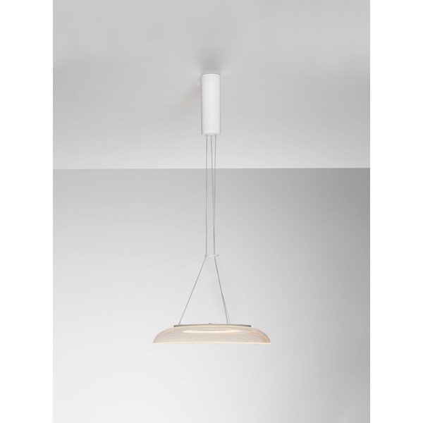 Matēti balta alumīnija LED piekaramā lampa ar akrila stikla abažūru ø 40 cm Mantle – Nova Luce-image-3
