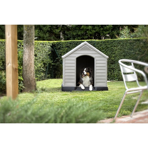 Pelēka maza būda suņiem 95x99 cm – Curver-image-2