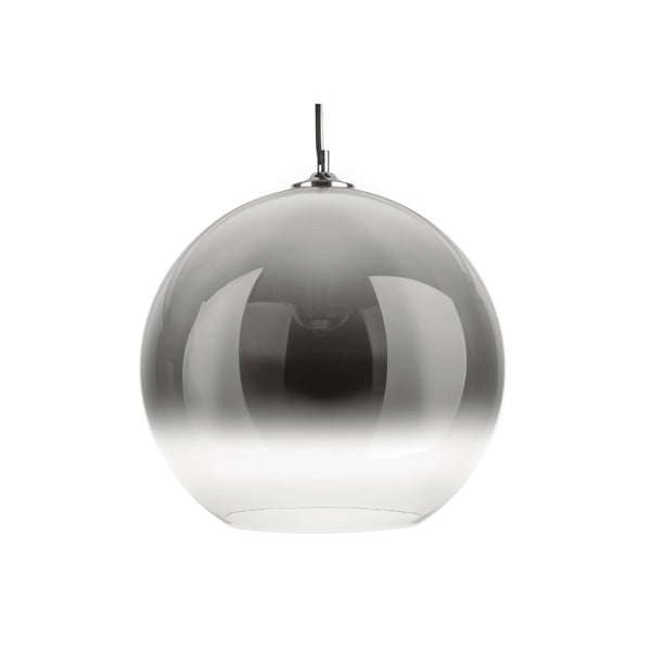 Pelēka stikla griestu lampa Leitmotiv Bubble, ø 40 cm