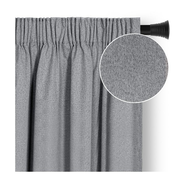 Pelēks gaismu necaurlaidīgs aizkars 140x250 cm Corita – Restilo