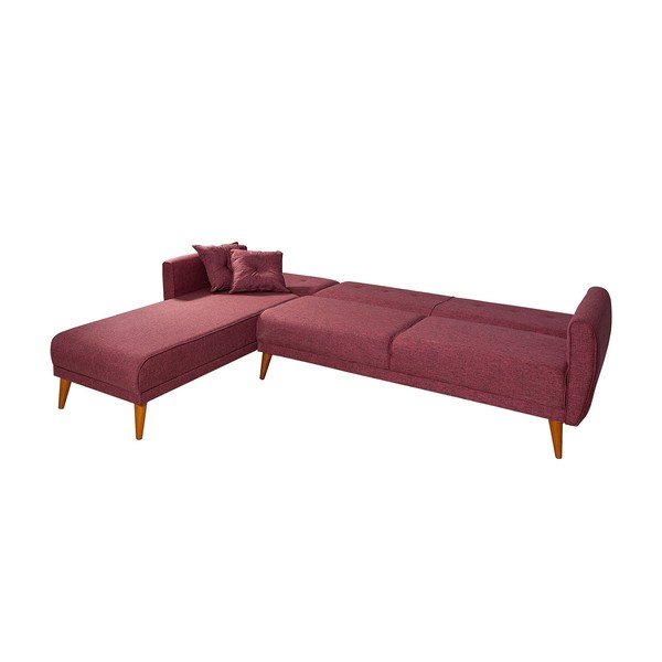 Bordo izvelkamais stūra dīvāns Aria – Balcab Home-image-2