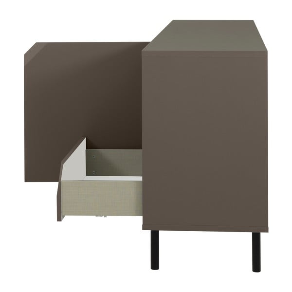 Tumši pelēka zema kumode 177x77 cm Corner – Tenzo-image-2