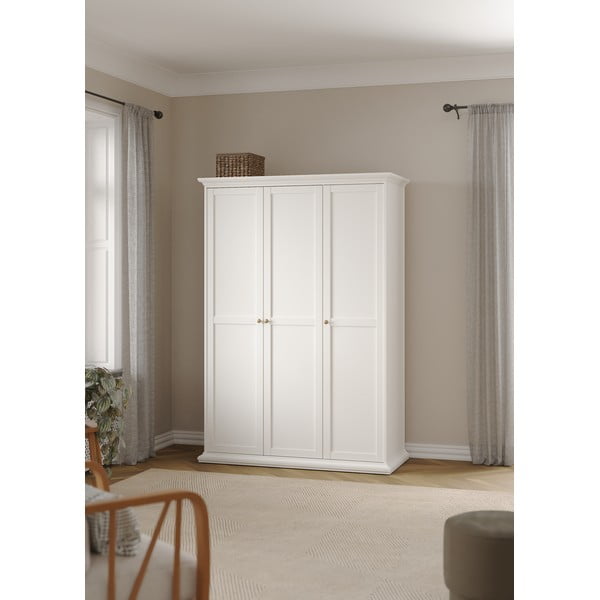 Balts drēbju skapis 139x201 cm Paris – Tvilum-image-1