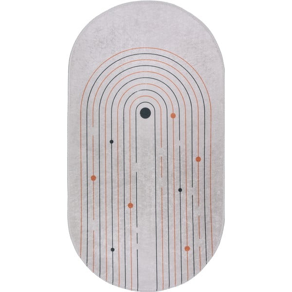 Krēmkrāsas mazgājams paklājs 80x120 cm Oval – Vitaus