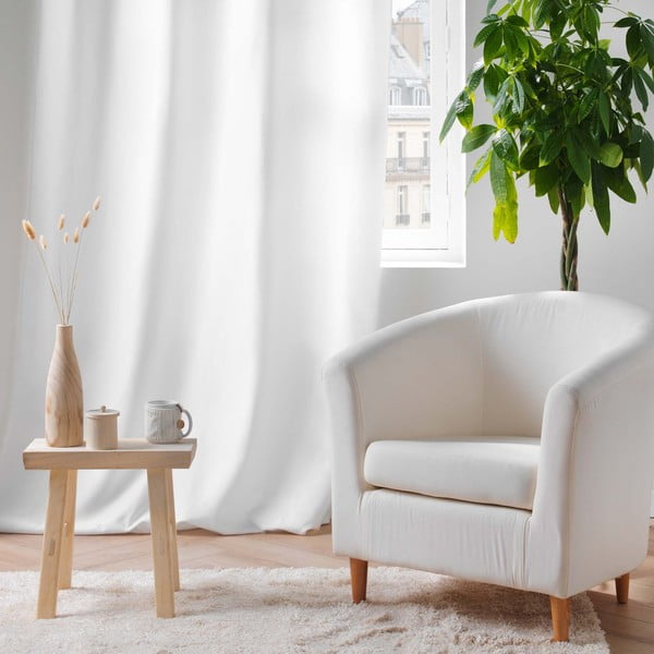 Balts mikrošķiedras siltumizolējošs aizkars 135x260 cm Micropolar – douceur d'intérieur-image-4