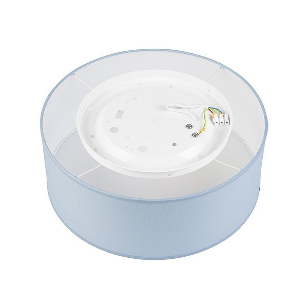 Zila griestu lampa ar auduma abažūru ø 35 cm Vivian – LAMKUR-image-2