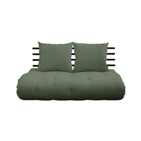 Izlaižams matrača dīvāns Karup Design Shin Sano Black Olive Green