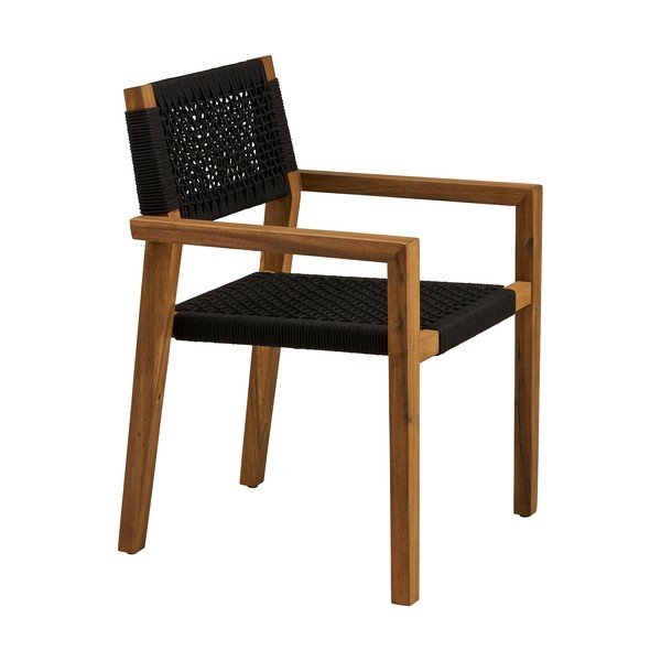 Melns masīvkoka dārza krēsls Anzio – House Nordic-image-3