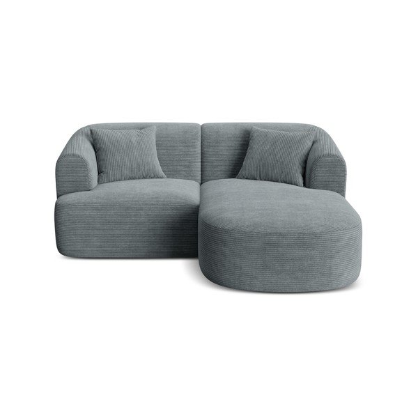 Tumši pelēks velveta stūra dīvāns (ar labo stūri/ar zvilni) Campi – Cosmopolitan Design