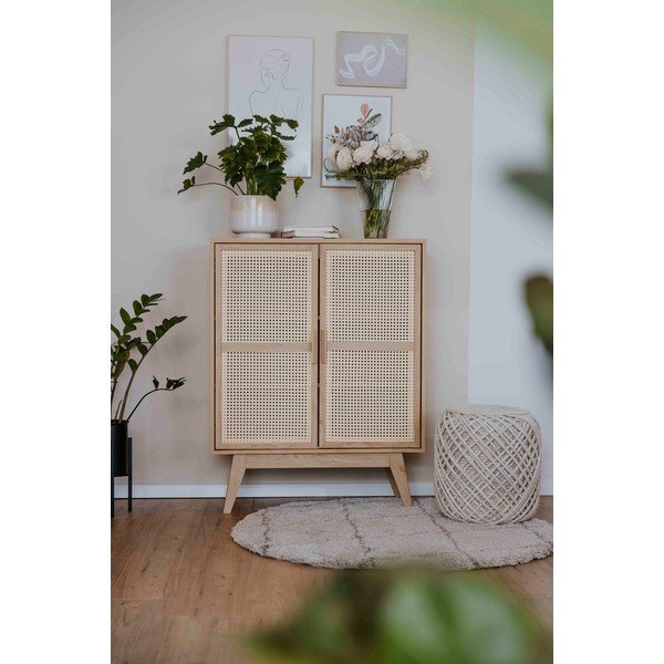 Dabīga toņa skapītis ar ozolkoka imitāciju 87x110 cm Bridget – Støraa-image-1