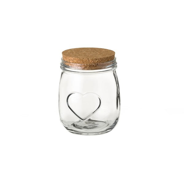 Stikls ar korķa vāciņu Unimasa Heart, ⌀ 11,1 cm