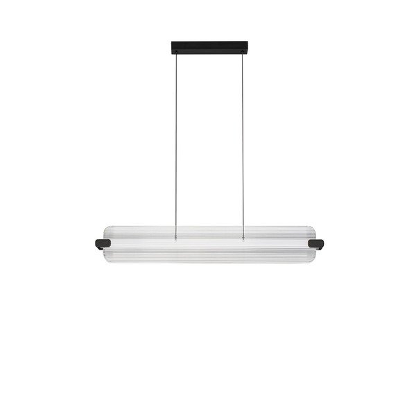 Matēti melna stikla LED piekaramā lampa ar regulējamu spilgtumu Emery – Nova Luce