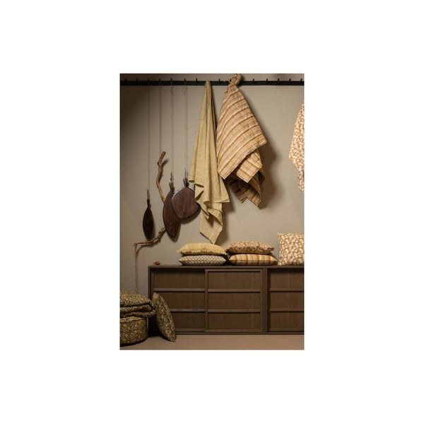 Brūns/bēšs kokvilnas gultas pārklājs divguļamai gultai 220x265 cm Banding – BePureHome-image-1