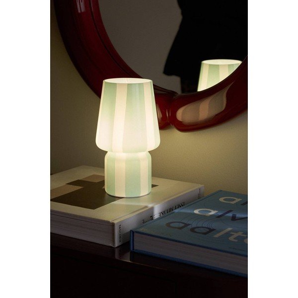 Balta/zila stikla galda lampa (augstums 21,5 cm) Carlo – Ellos Home-image-1
