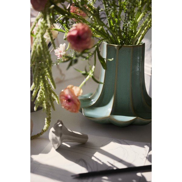 Gaiši zaļa keramikas vāze (augstums 20,5 cm) Kantarel – Kähler Design-image-2