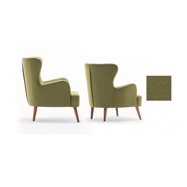 Olīvzaļš atpūtas krēsls Balcab Home Jane-image-2