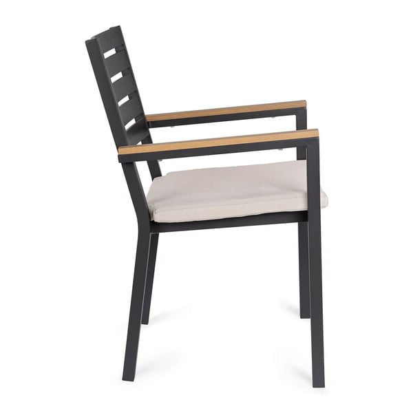 Antracīta pelēki metāla dārza krēsli (4 gab.) Henna – Bizzotto-image-3