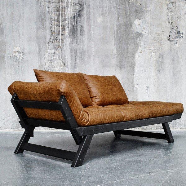 Dīvāns Karup Vintage Bebop Black/Cognac-image-1