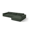 Zaļganzils modulārais stūra dīvāns (ar labo stūri/ar zvilni) Jodie – Micadoni 